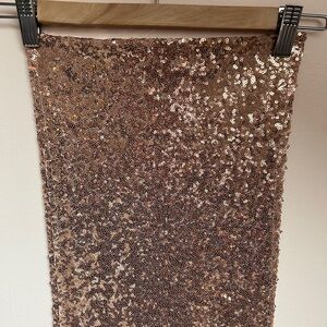 Sequin Table Runner Blush Pink Rose Gold 12x108